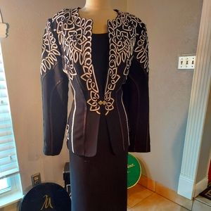 Serafina 3 piece Black& white size 12 suit